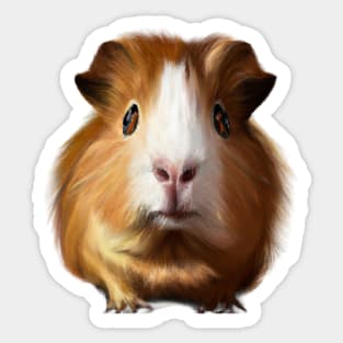 Cute Guinea Pig Drawing Sticker